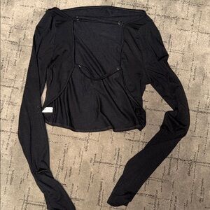 Joah Brown Black Crop Top